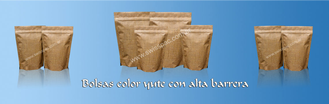 Bolsas Color Yute Con Alta Barrera